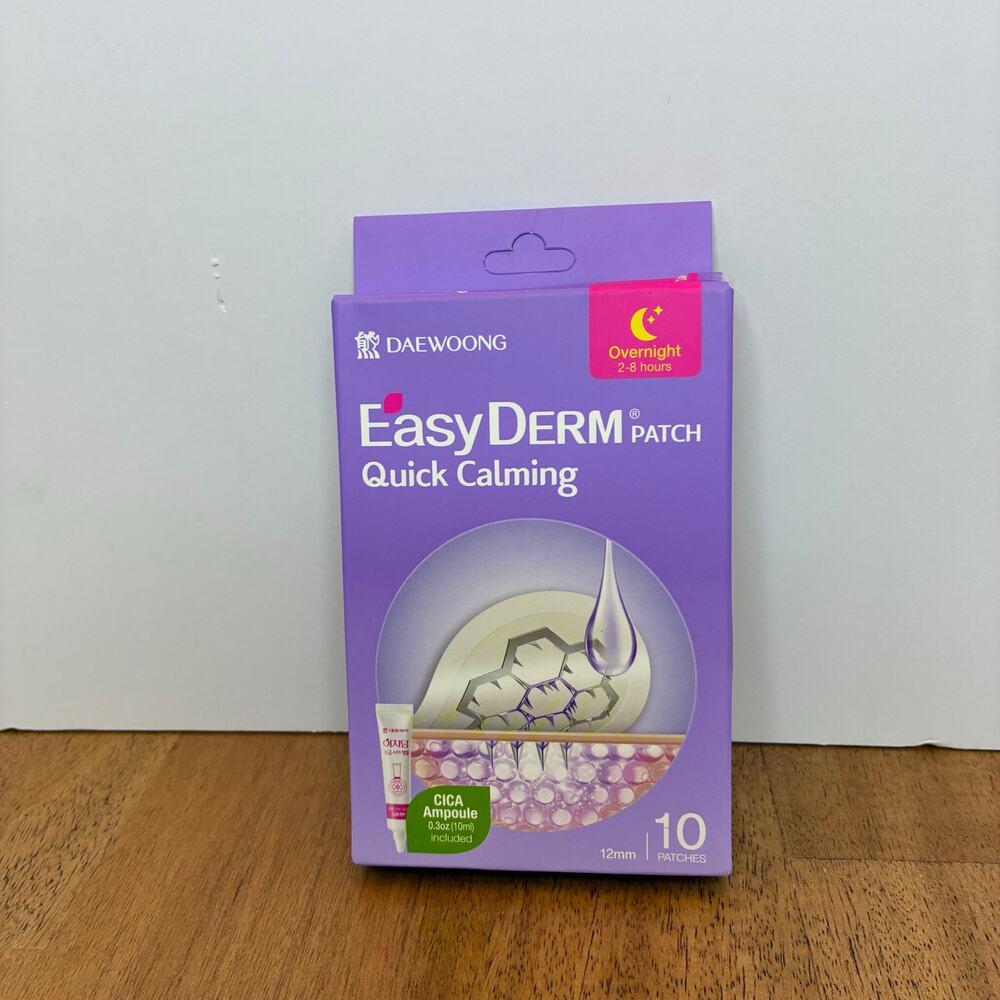 EasyDerm Quick Calming Magnesium Patches – Hydrocolloid Acne Spot Treatment w...